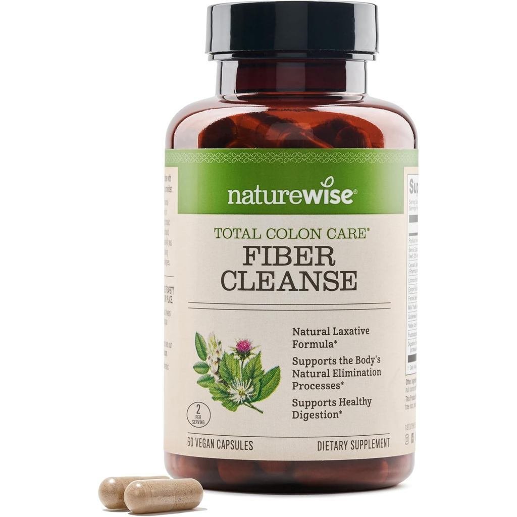 NatureWiseTotalColonCareFiberCleanse-LaxativeBlend-HerbalLaxatives,Prebiotics,&EnzymesforRegularity,
