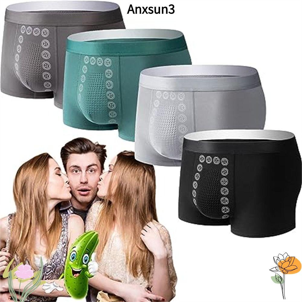 ANXSUN3 Energy Field Therapy ชุดชั้นในชาย, Long Lasting Elastic Therapy ชุดชั้นในชาย,คุณภาพสูงโพลีเอสเตอร์ Fibre Breathable Slim Briefs ผู้ชาย