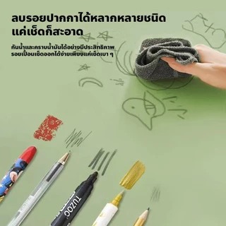 แผ่นรองโต๊ะหนัง PU กันน้ำ แผ่นปูโต๊ะอเนกประสงค์ สีพื้น ทรงสี่เหลี่ยมผืนผ้า กันลื่น ทำความสะอาดง่าย