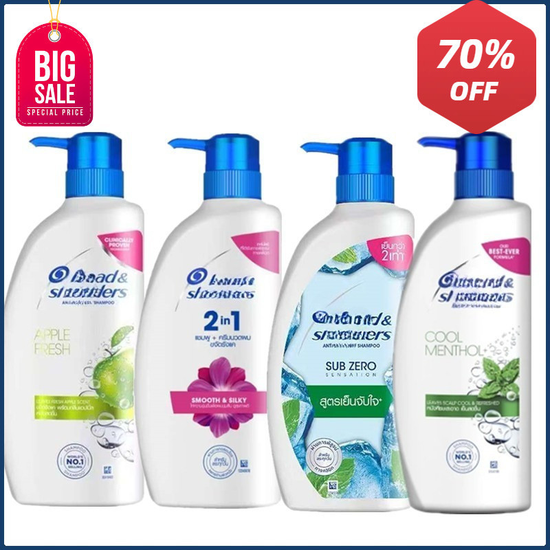 [แพ็คคู่] Head and Shoulders แชมพูขจัดรังแค สูตร คูล เมนทอล 370 มล x2 ขวด|Anti Dandruff Shampoo Cool Menthol 370 ml x2