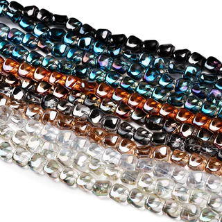 St.kunkka ไม่สม่ําเสมอแก้วคริสตัลลูกปัดหลวม Faceted ลูกปัดสําหรับเครื่องประดับ DIY ทําสร้อยข้อมือสร้อยคอ