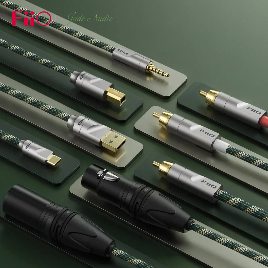 FiiO LINK Series สายสัญญาณเสียงดิจิตอลวัสดุอลูมิเนียมพร้อมสายสัญญาณเสียง RCA คู่ Type-C ถึง C LINK-T