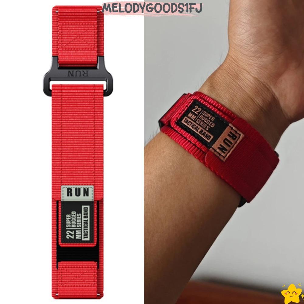 MELODYGOODS1FJ สายรัดข้อมือ, 20 22 มม. สไตล์สปอร์ต Easy Fit Strap, Nylon Universal Band สําหรับ Forerunner / Active / Vivoactive 4 / Huawei Watch / Watch