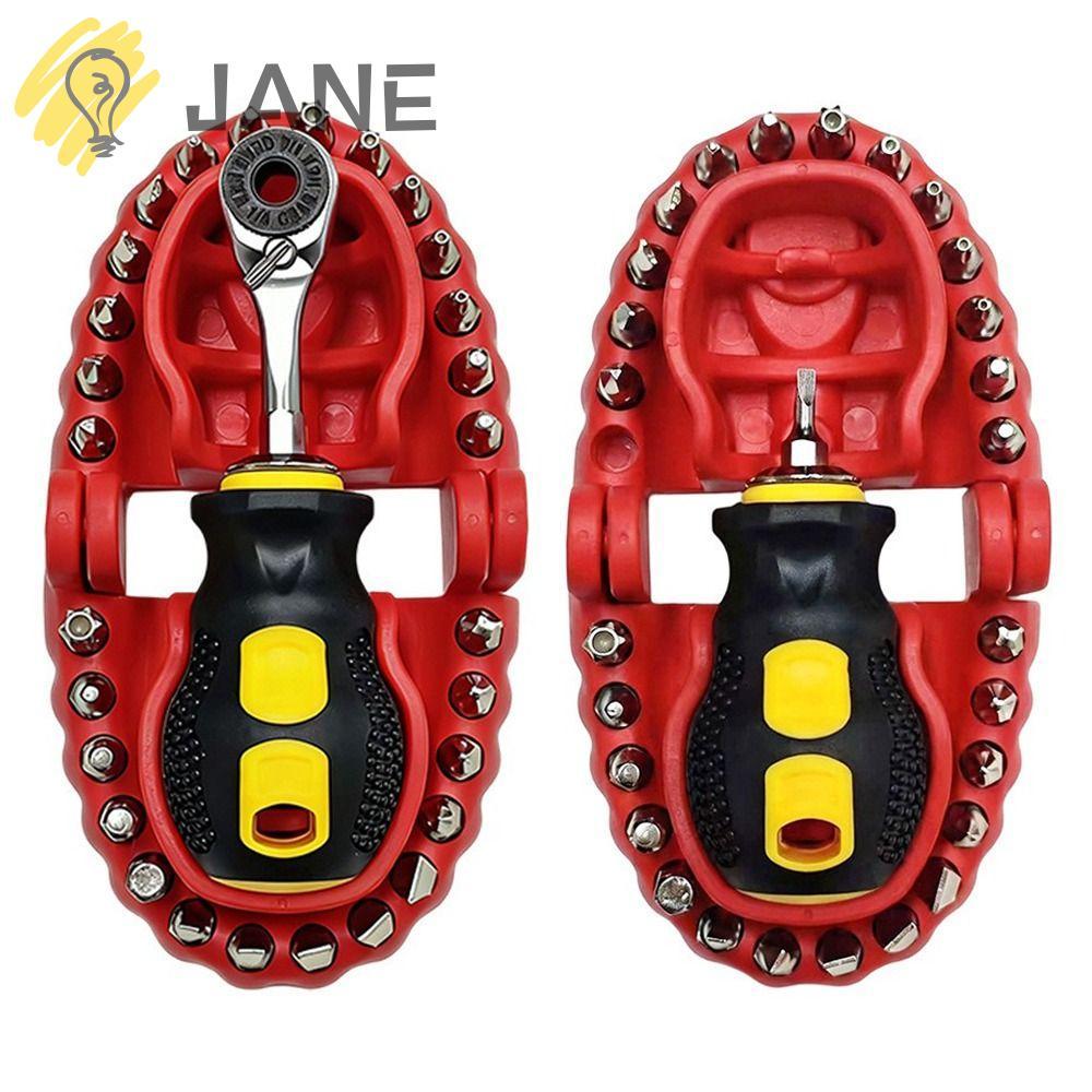 ชุดไขควง JANE ชุดไขควงอเนกประสงค์บิตผสม แบบพกพา 30-in-1 Chrome Vanadium Steel ไขควงความแข็งสูงประแจ Combo Home Repair