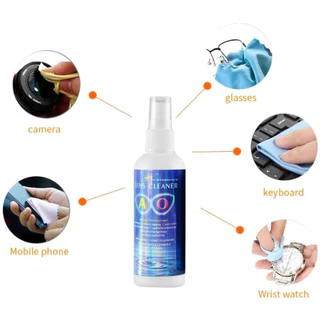 น้ำยาเช็ดเลนส์แว่น น้ำยาเช็ดเลนส์ AO lens cleaner ขนาด 60 ml ขวดสเปรย์ขนาดเล็ก น้ำยาทำความสะอาดอเนกประสงค์