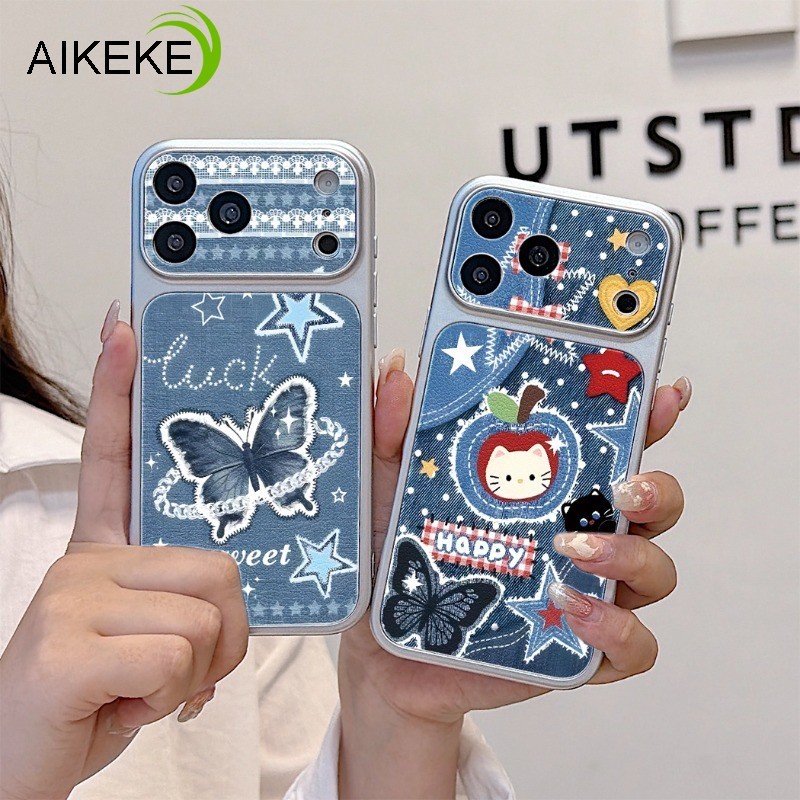 หรูหราผีเสื้อกางเกงยีนส์เคสโทรศัพท์สําหรับVivo Y05 Y04 Y04S Y03 Y03T Y02 Y02S Y02T Y02A Y01A Y77 Y75