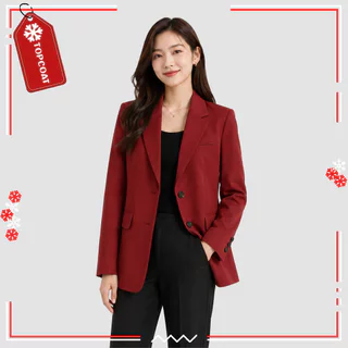 สูทเบลเซอร์ผู้หญิง 2 กระดุม สีเทาเข้ม เทาอ่อน แดงสด แดงไวน์ น้ำเงิน ฟ้า