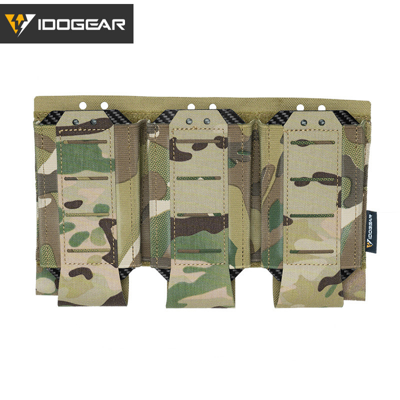 IDOGEAR Tactical Triple 556 Mag Pouch Multifunctional Storage Solid MOLLE ยุทธวิธี 556 Triple Mag Ho