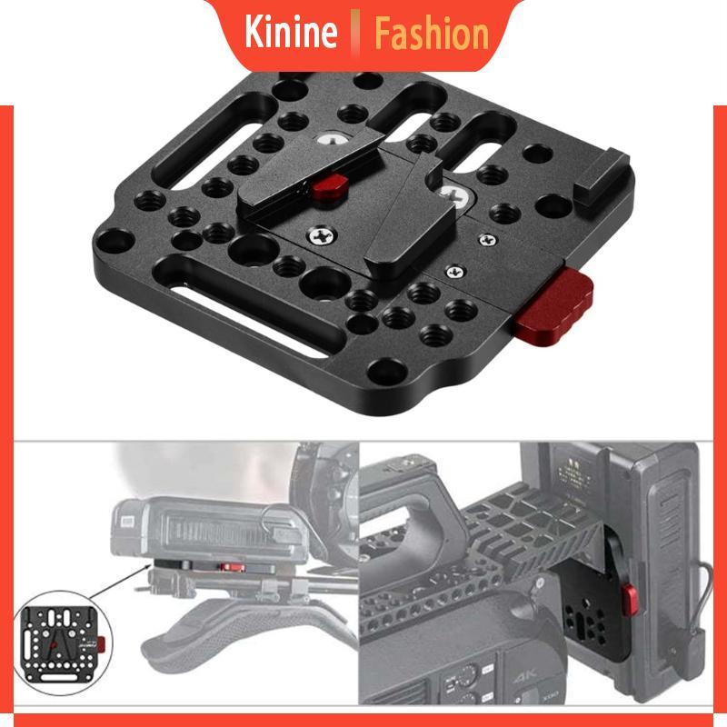 KIN V Mount Plate V-Lock Mount Plate 32 สกรูอินเทอร์เฟซสําหรับ FS7Camera สิ่งที่แนบมา Universal Fit 