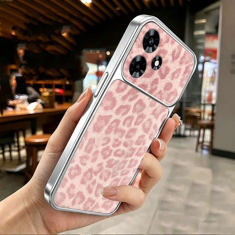 เคสสําหรับ infinix Hot 30 Play Hot 30i Hot 40 Play Hot 40 5g 2023 เคสโทรศัพท์ Softcase ซิลิโคนกันกระแทกฝาครอบการออกแบบใหม่ความงามน่ารักสีชมพูเสือดาวพิมพ์สําหรับสาว DSCBW1