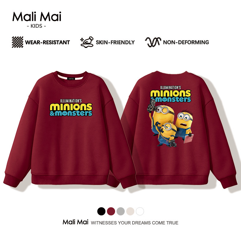 เสื้อแขนยาวเด็ก กันลม ลำลองสบายๆ Minions & Monsters ลายการ์ตูน ฤดูใบไม้ผลิและฤดูใบไม้ร่วง (พร้อมส่ง)