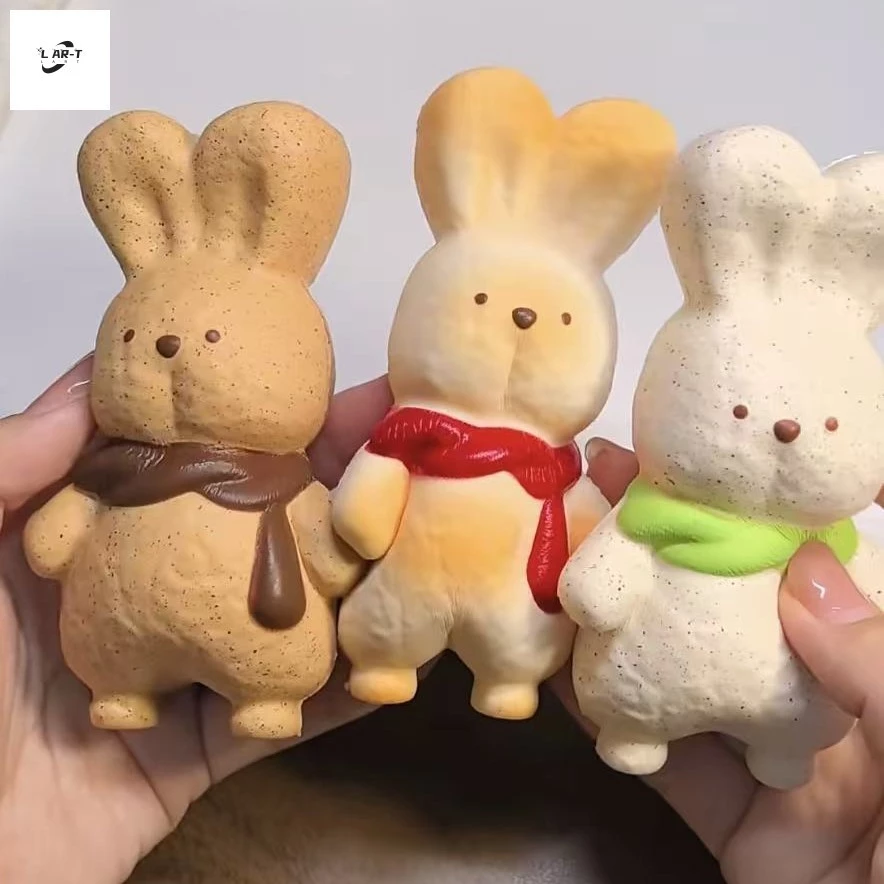 ของเล่นสกุชชี่เด้งช้ากระต่ายน่ารัก - ตุ๊กตาบีบอัด ปู่ แบบนุ่มสําหรับเด็ก