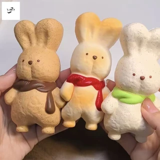 ของเล่นสกุชชี่เด้งช้ากระต่ายน่ารัก - ตุ๊กตาบีบอัด ปู่ แบบนุ่มสําหรับเด็ก