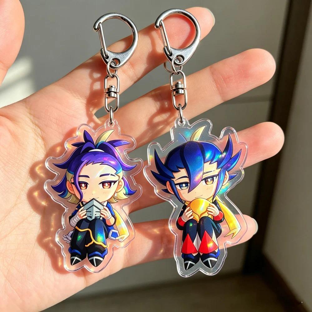 อะนิเมะ Chibi พวงกุญแจอุปกรณ์เสริมกระเป๋าเกม Keyrings เครื่องประดับมังงะ N Grimsley Corbeau Ivor Vol