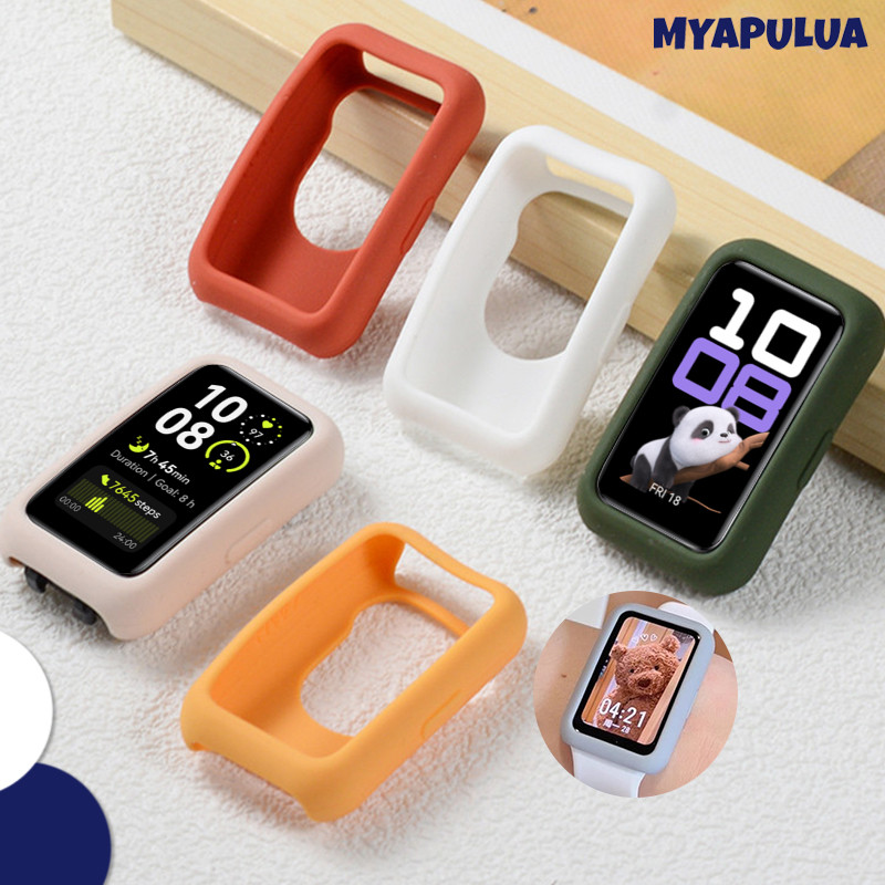กรณีซิลิโคนอ่อน for Huawei Band 10 9 8 ยางป้องกันหน้าจอเปลี่ยนกันชนอุปกรณ์เสริมกรอบฝาครอบ for Huawei Band 10 9 8 NFC