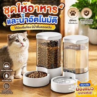 ชามให้อาหารและน้ำอัตโนมัติ ความจุ 4ลิตร เครื่องให้อาหาร ที่ให้น้ำ ที่ให้อาหาร คุณภาพดี Super Big Pet Bowl