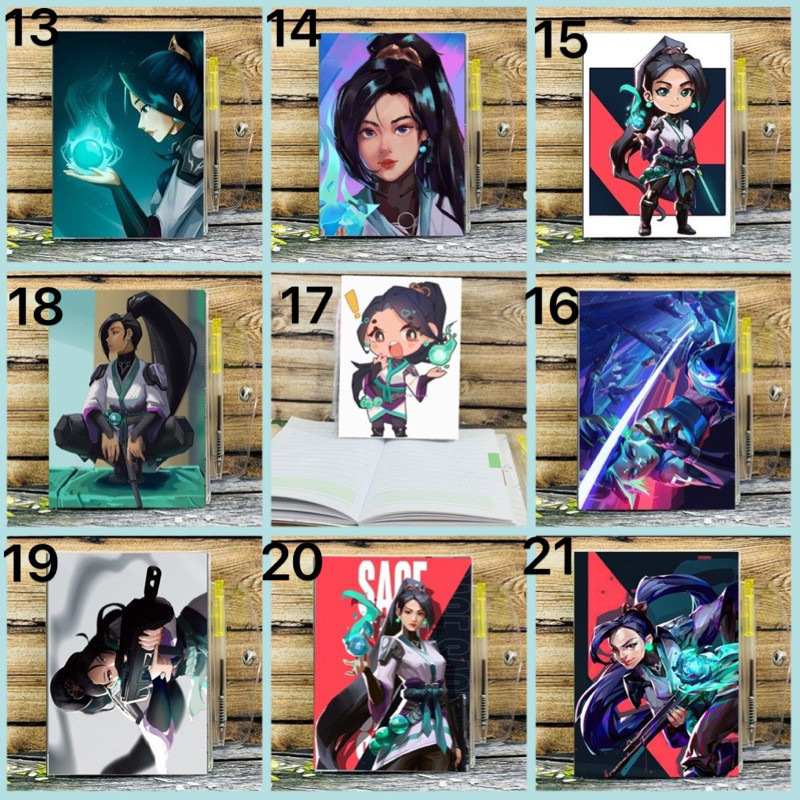 สมุดบันทึก Sage Game Valorant a6 พร้อมปากกา/สมุดโน้ต Sage valorant ฟรี