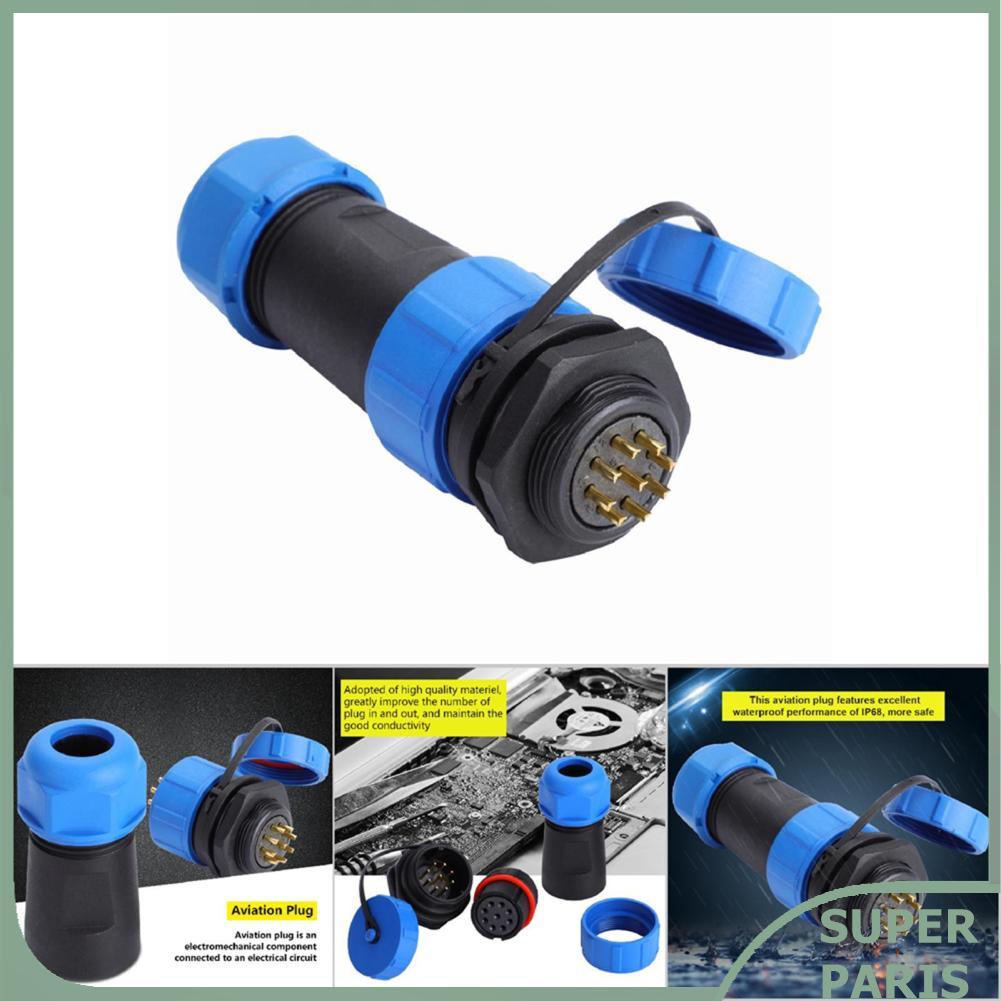 superparis IP68 SP21 7Pin กันน้ำพลาสติกการบินปลั๊ก SOCKET CONNECTOR (9Pin)