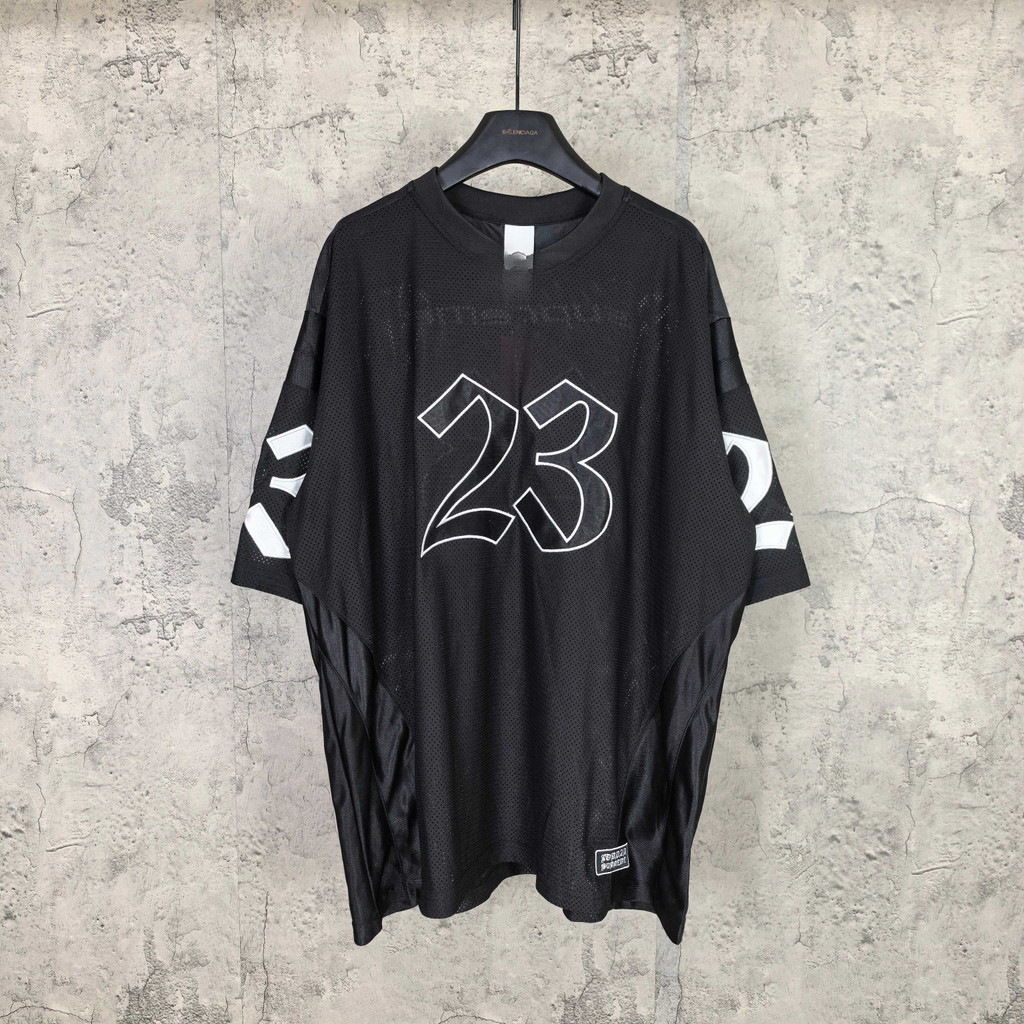 SS26 WEEK15 Jersey Mesh V คอกีฬาเย็บ Airman ปักโลโก้เสื้อฟุตบอลดิจิตอล