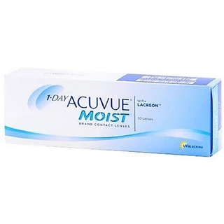 🔥2กล่อง รับสินค้าแถมเพิ่ม+ใช้โค้ดลดหรือรับเงินคืน25%ได้🔥1 Day Acuvue Moist คอนแทครายวัน ( 1 กล่อง 15คู่)