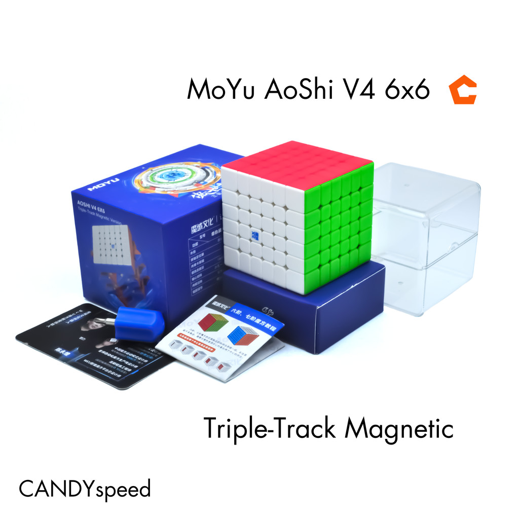 รูบิค Cube MoYu AoShi V4 6x6 Triple-Track Magnetic | รูบิค 6x6 Rubik | by CANDYspeed