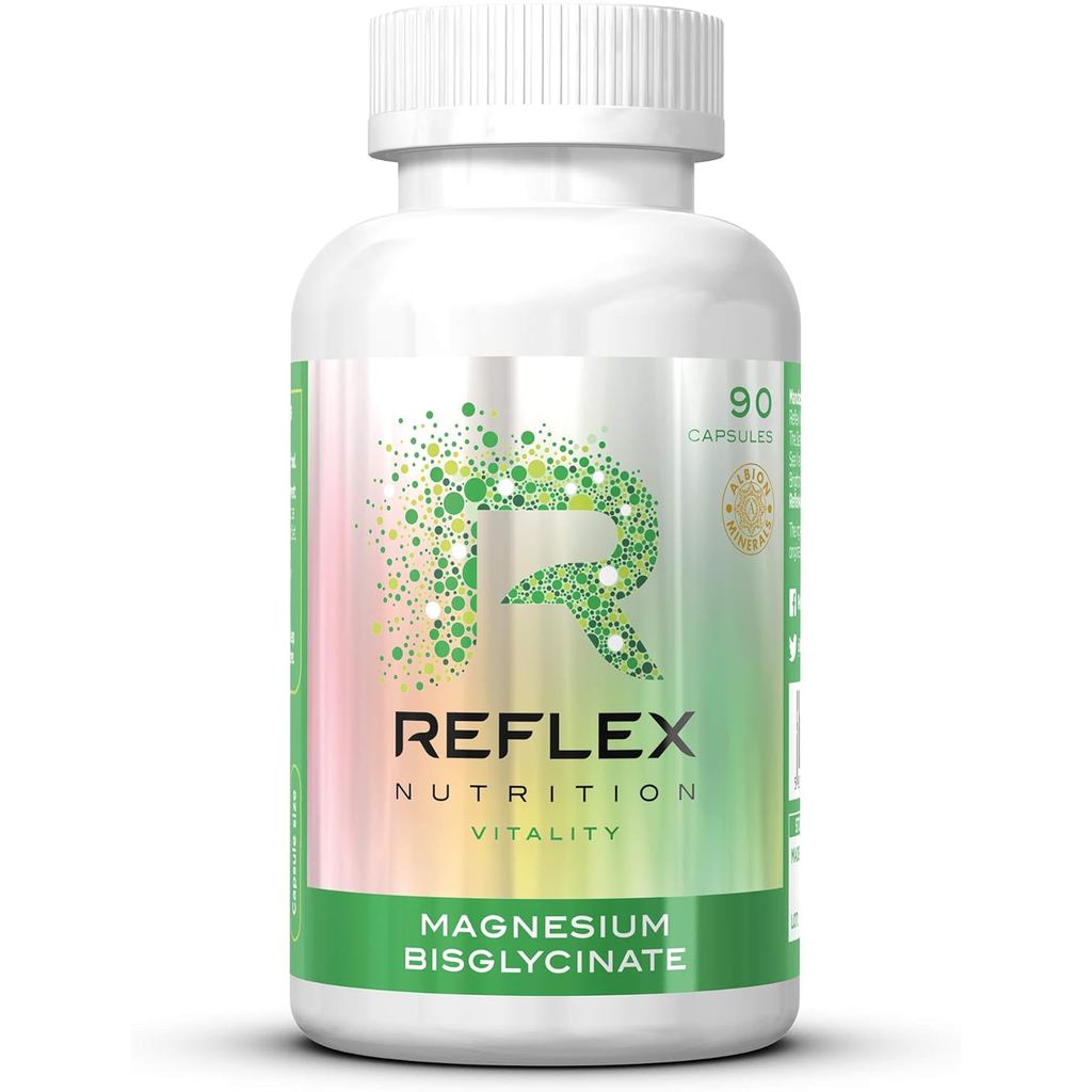 Reflex Nutrition Magnesium Bisglycinate - อาหารเสริมแมกนีเซียมพร้อมฟังก์ชั่นกล้ามเนื้อธรรมดาระหว่างแ