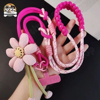 สายคล้องโทรศัพท์มือถือสายคล้องคอสายคล้องโทรศัพท์ป้องกันการสูญหายสำหรับกลางแจ้งแบบ สไตล์ดอกทานตะวันสายเชือกแขวนคอคอ