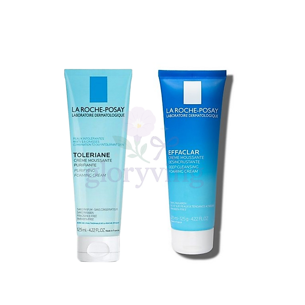 [La Roche-Posay] Toleriane Purifying Foam Cream น้ํายาทําความสะอาดผิวหน้า 125ml | โฟมล้างหน้าสูตรอ่อ