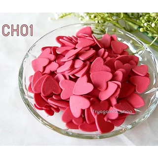 น้ำตาลตกแต่งเค้ก ตกแต่งคัพเค้ก รูปหัวใจ กินได้ สีน่ารักมาก สีพาสเทล