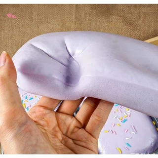 ของเล่นสกุชชี่ PU เค้กเผือก Squishy เด้งช้า นุ่มมาก บีบคลายเครียด เค้กปลอมเหมือนจริง ของเล่นแก้เครียด