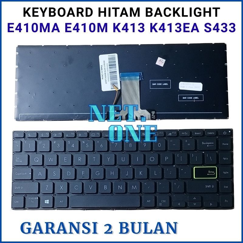คีย์บอร์ดสําหรับ Asus E410M E410MA E410MAO E410K E410KA E410KAO BACKLIGHT -NETONE