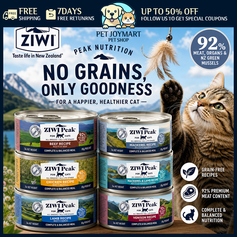 ZIWI Peak Cat อาหารเปียกอาหารแมว Grain Free Complete Nutrition สูงโปรตีน All Life Stages 85g 185g