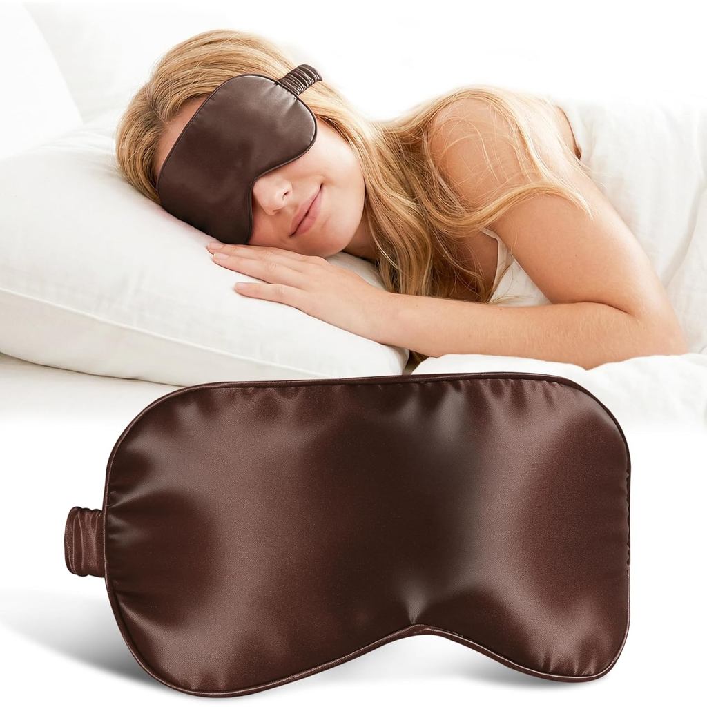 ZLYC 100% Mulberry Silk Sleep Mask ความดันฟรี Eye Cover Soft Light Blocking Blindfold สําหรับ Travel