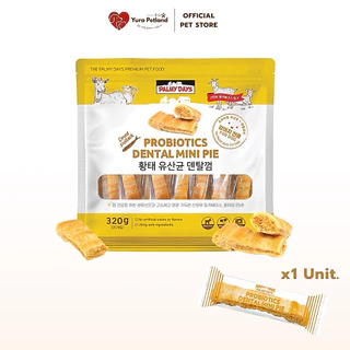 [ขนมขัดฟันนมแพะ มินิพาย Pro-Biotic นำเข้าจากเกาหลี] Plamy Day ขนมขัดฟันสุนัข โปรไบโอติก 19 ชนิด