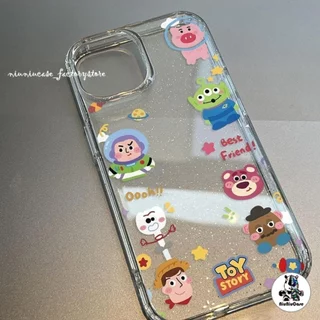 เคส For iPhone 16 Pro Max iPhone 11 เคสใสแบบแวววาว TPU นุ่มสีสันสดใส การ์ตูนสุดหล่อสีสันสดใส For iPhone15 Pro max 14 13