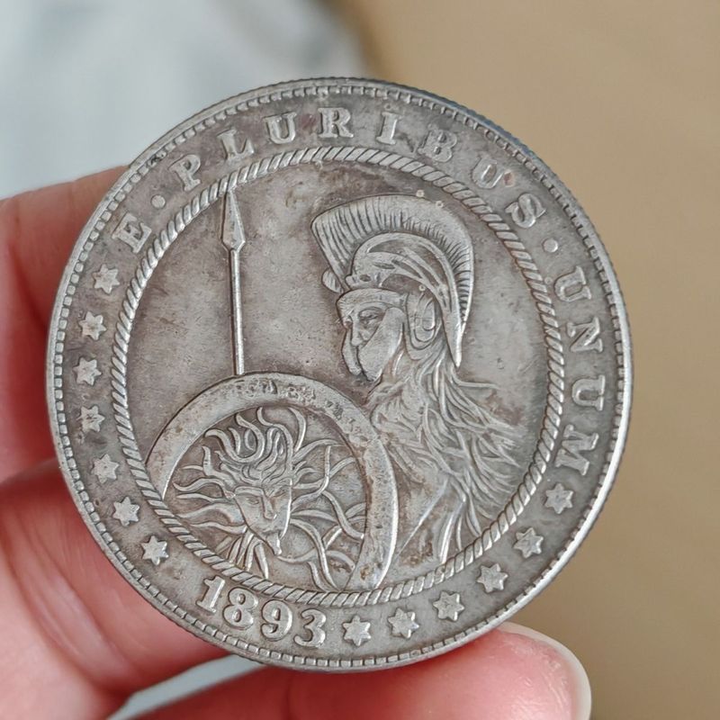 1893 American Morgan Wanderer Silver Dollar Art Collection เหรียญยุโรป 7.16