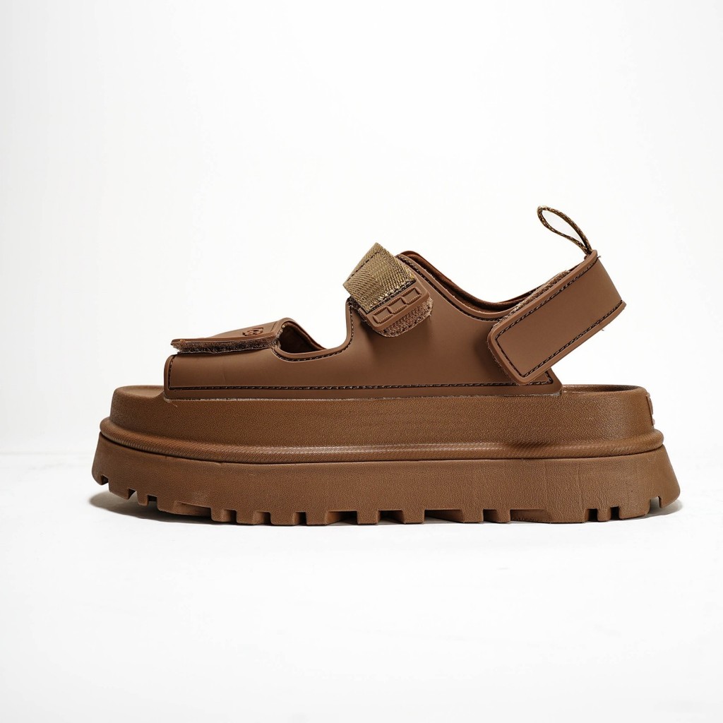UGG สวมใส่ด้านนอกรอบ Toe หนา Breathable ครึ่งรองเท้าแตะรองเท้าแตะแบนรองเท้าแตะผู้หญิงแนะนํา