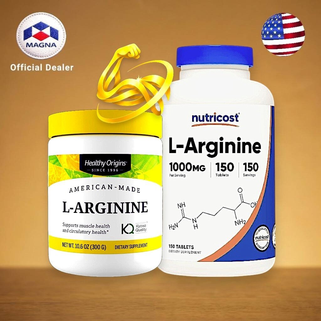 เฮลท์ตี้ ออริจินส์ | นูทรีคอสท์ แอล-อาร์จินีน ผง / เม็ด Nutricost L-Arginine Powder / Tablets /กินร่วมกับ บีซีเอเอ ถั...