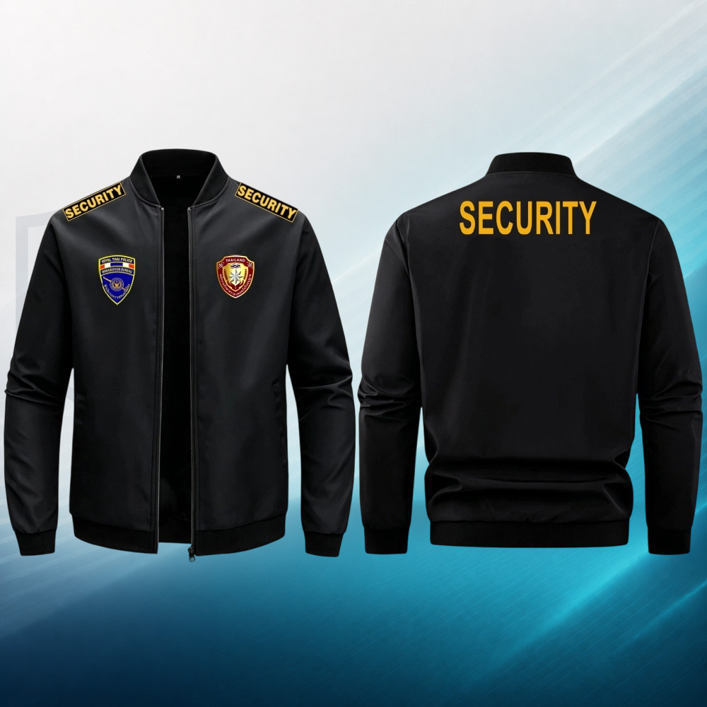 HOT!! เสื้อคลุมแจ็คเก็ต SECURITY สีดำ ลายสกรีนสุดเท่ ทรงคูลๆ ไซส์ใหญ่ M-3XL#08