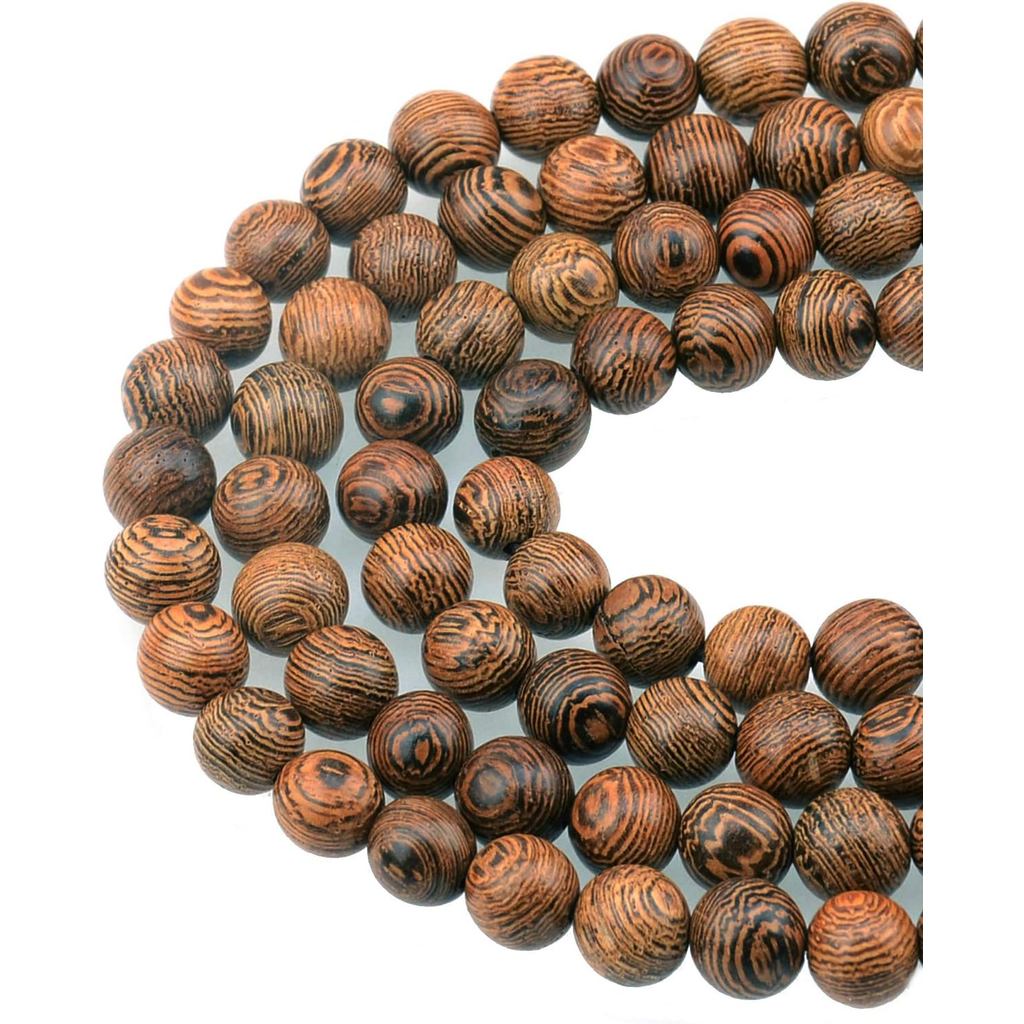 LPBeads 100PCS 8 มม.ธรรมชาติรอบลูกปัดสําหรับเครื่องประดับทําคริสตัลยืดสาย O1UO