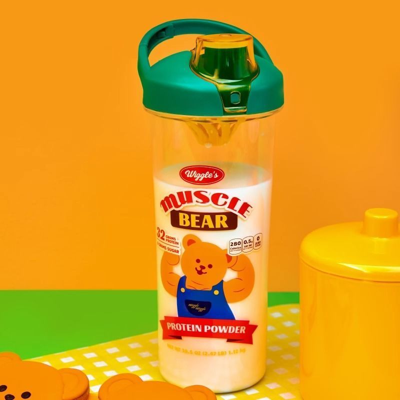 Wiggle wigle Wiggle Shaker Cup ถ้วยฟิตเนสถ้วยผงโปรตีนหญิงอาหารทดแทน Milkshake Blender ถ้วยกีฬาน้ํา