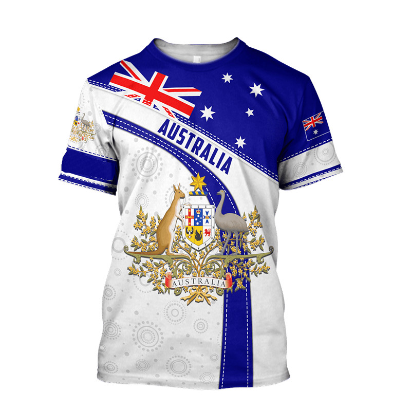Men's Australia Austria Fla T-Shirt  Printed Top Fashion Veteran Short Sleeve O-Neck T-Shirt raphic 