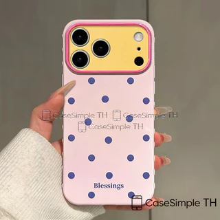 เคสลายจุดดอทเรียบง่าย ลายพิมพ์ข้อความ เคสไอโฟน17 สำหรับ IPhone 16 7 8 15 Plus XR X XS Max Air 12 11 13 14 Pro