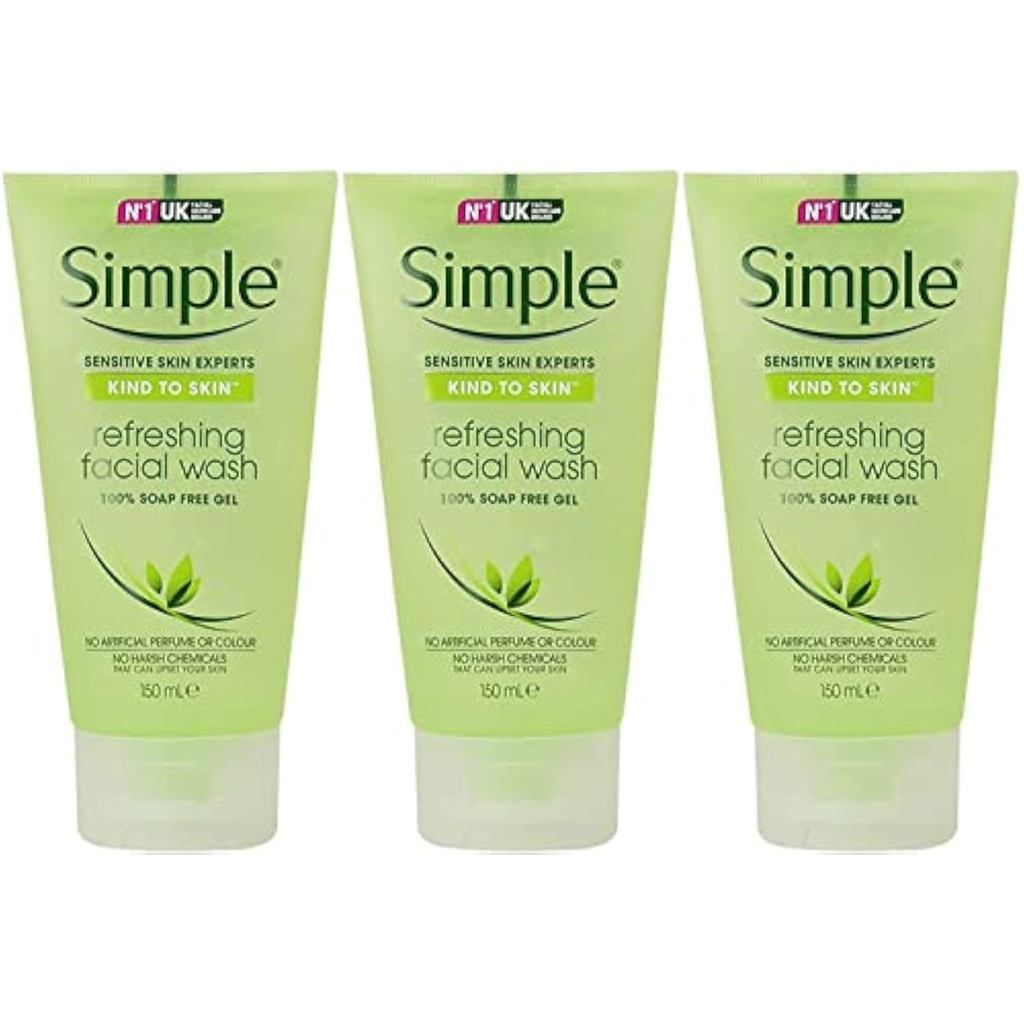 Simple Kind to Skin Rejuvenating Facial Gel Facial Cleanser, 5.07oz/150ml (3 พ) N2JY 8UNA