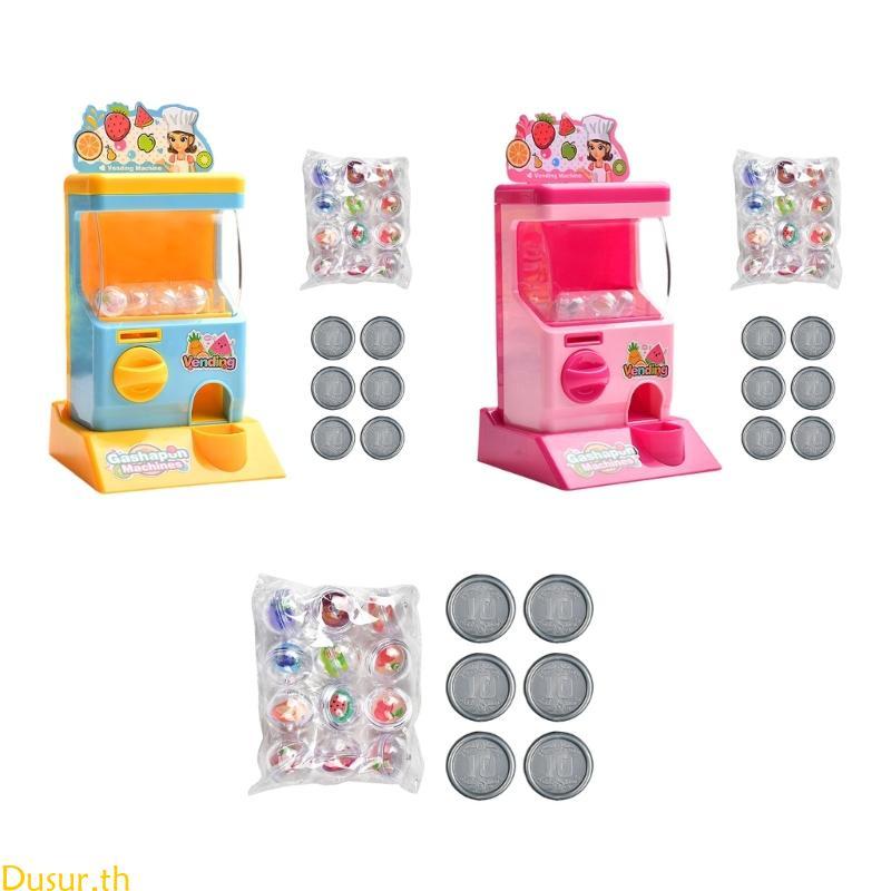 Dusur Mini Vending Machine Game Vending Grabber Gashapon สําหรับเด็กวัยหัดเดินทารก