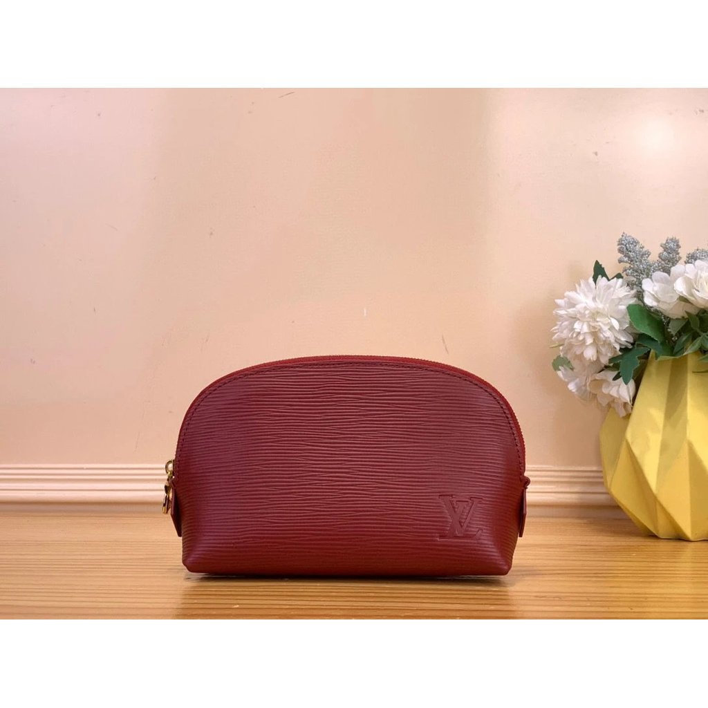 Top [POCHETTECOSMÉ TIQUE Small Cosmetic Bag] m15201 Maroon m15197 Red m15198 สีชมพู/รุ่นระลอกน้ํา Po
