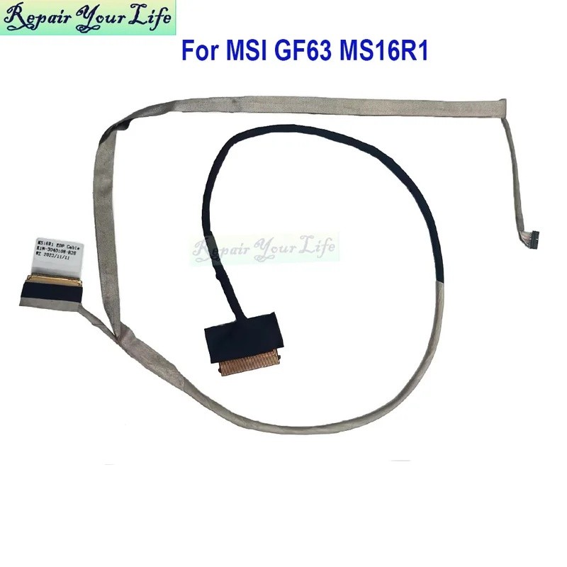 LCD EDP สายไฟวิดีโอสําหรับ MSI GF63 8RD MS16R1 MS16R3 MS16R4 MS16R5 K1N-3040108-H39 K1N-3040108-J36 