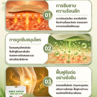 แผ่นแปะข้อเข่าสมุนไพรคุณภาพสูง สำหรับลดอาการเจ็บข้อเข่า ผู้สูงอายุดูแลข้อศอก/ใช้ง่าย/ปลอดภัยจากสมุนไพรธรรมชาติ/เหมาะสำหรับอักเสบเข่า