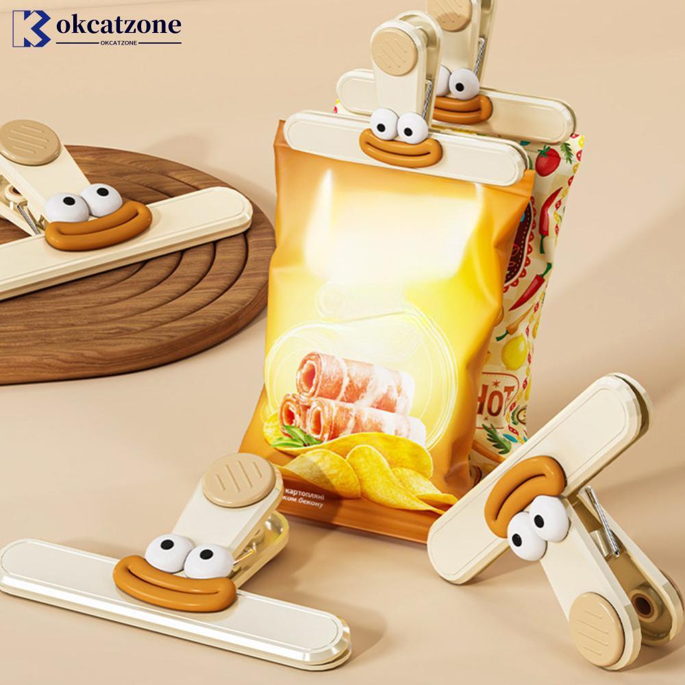 OKCATZONE Creative Multifunctional อาหารขนมขบเคี้ยวคลิปปิดผนึก Moisture การเก็บรักษาอาหารห้องครัวสํา