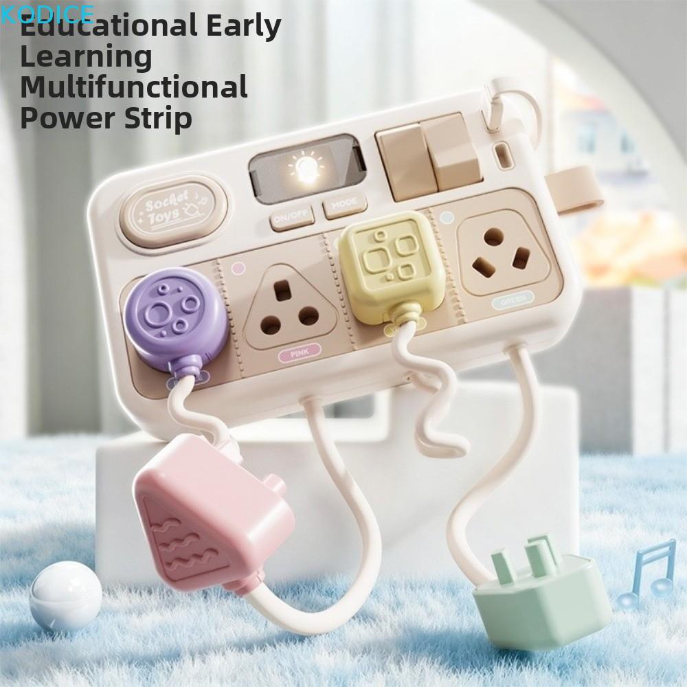 KODICE Plug Board Toy, Sound Effects Hand-Eye Conditioning Switch Board Toy, Durable Compact Color R